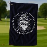 Sacred Heart Of Jesus Golf Towel thumb 1