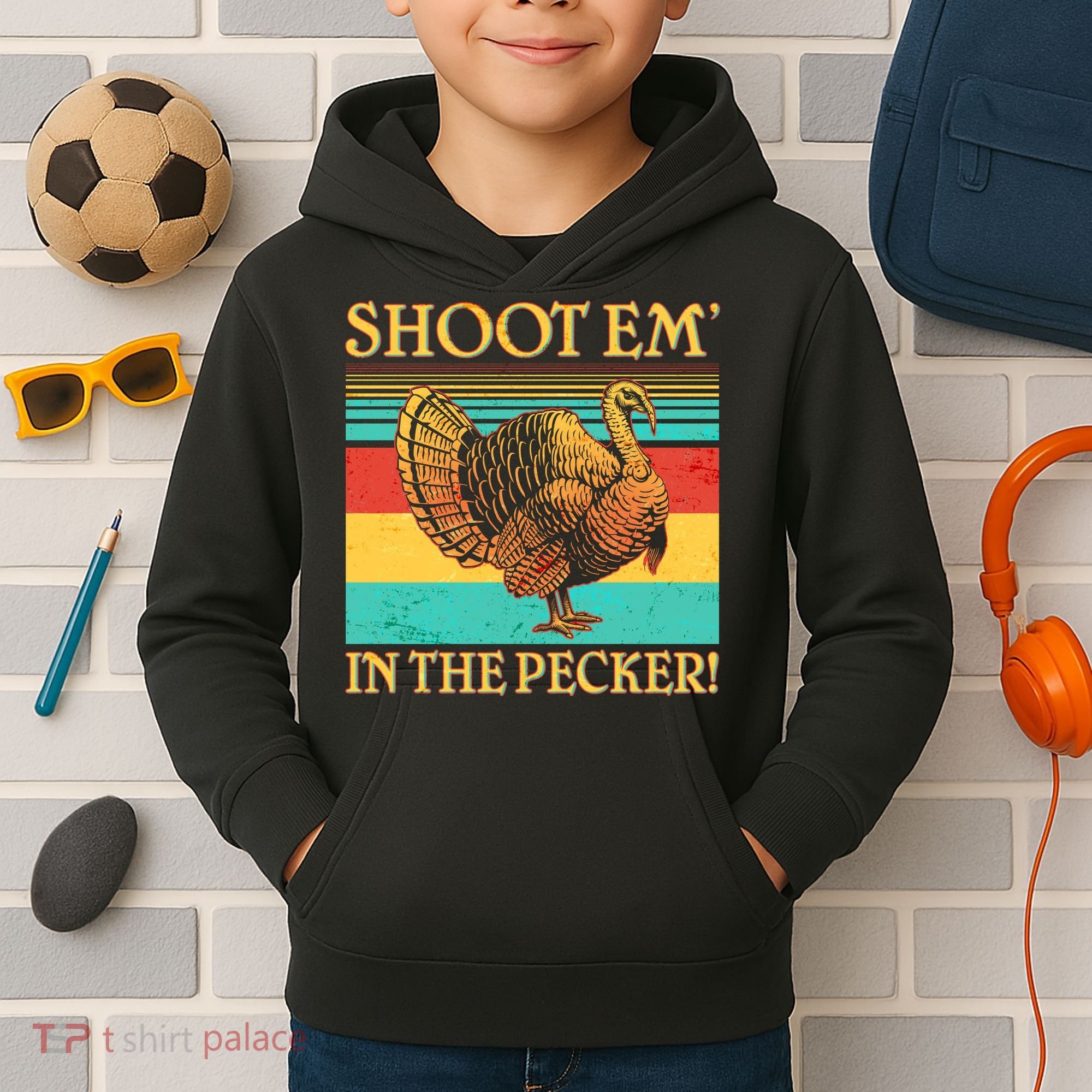 Shoot Em In the Pecker Kids Hoodie