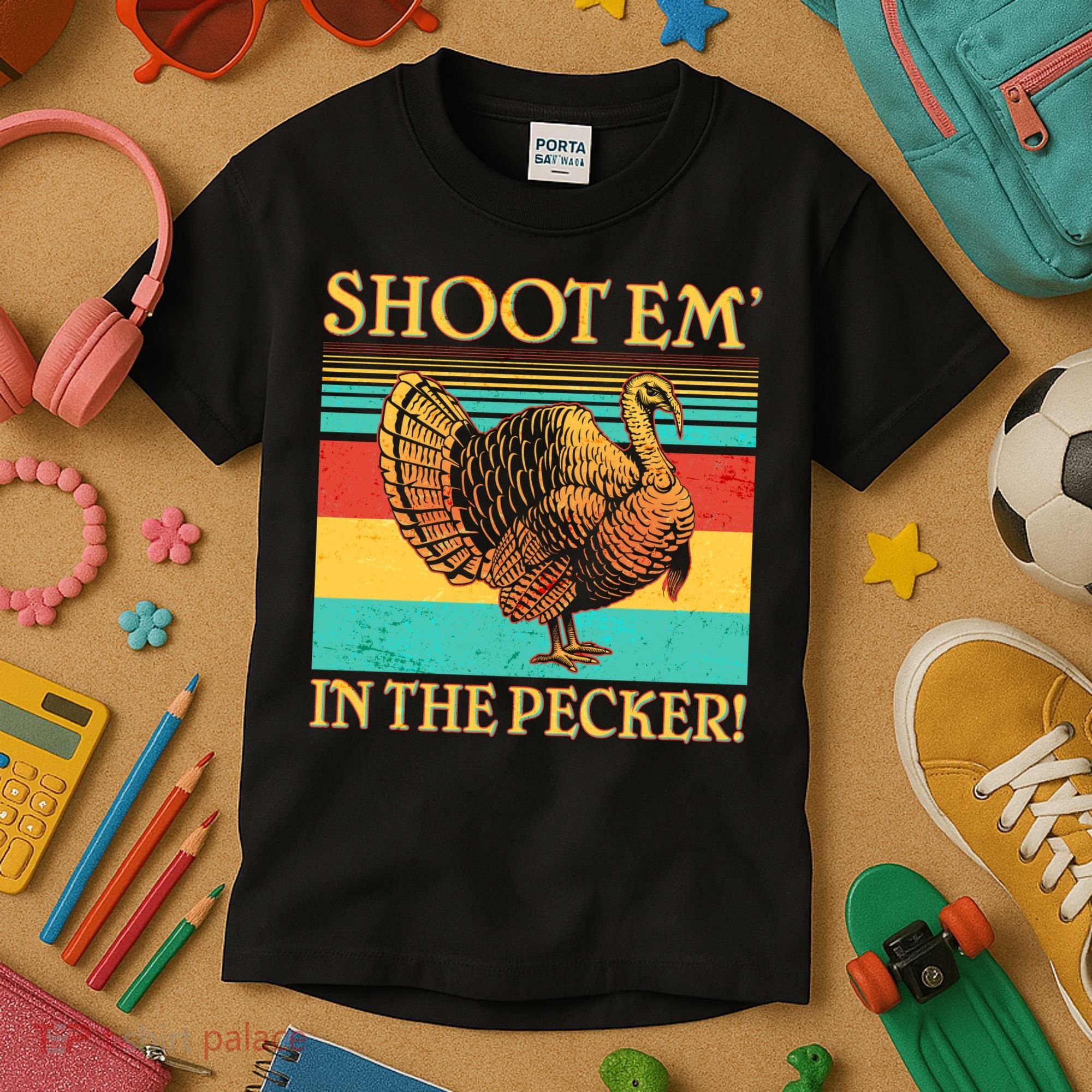 Shoot Em In the Pecker Kids T-Shirt