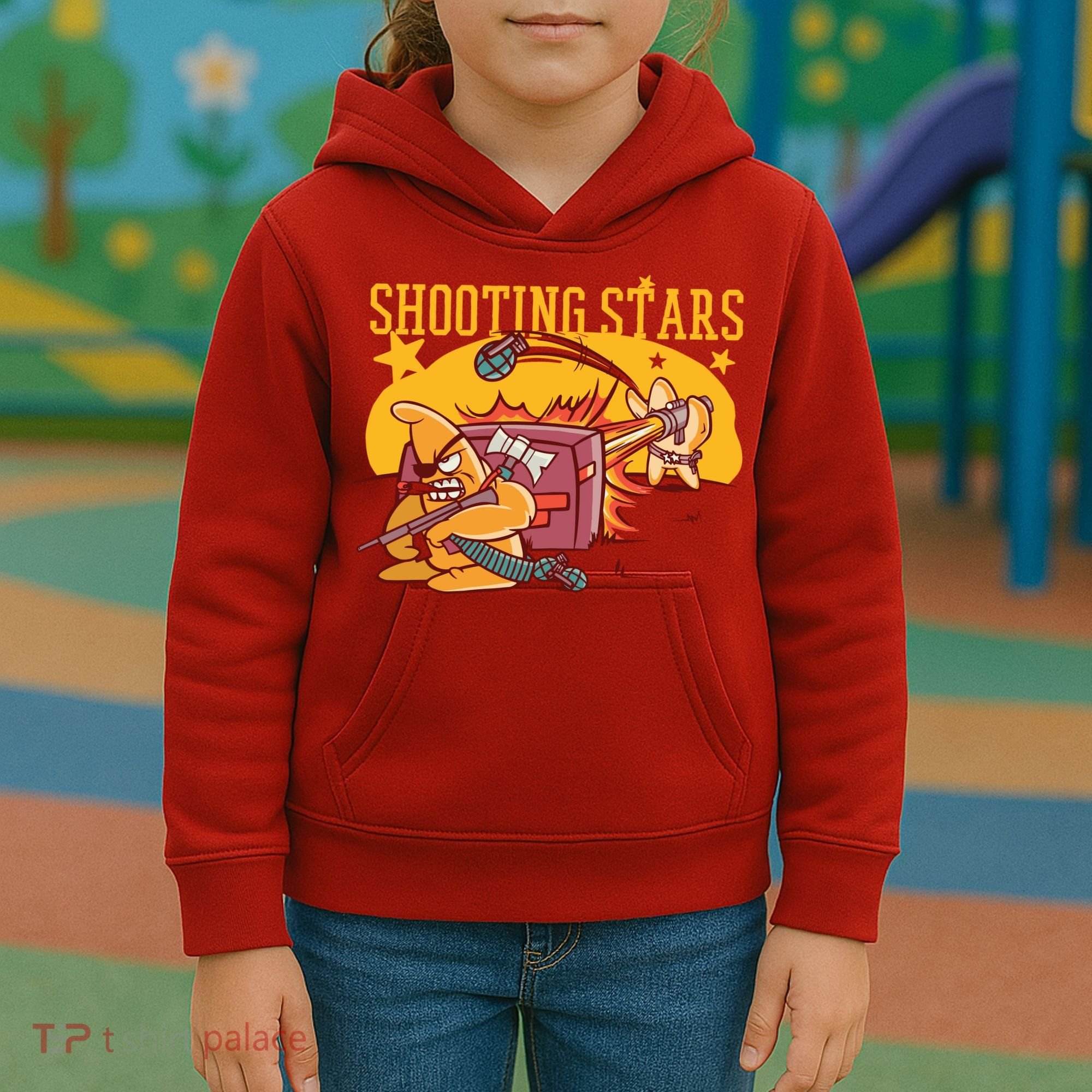 Shooting Stars Pun Kids Hoodie