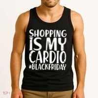 Shopping Is My Cardio Black Friday Tank Top thumb 3