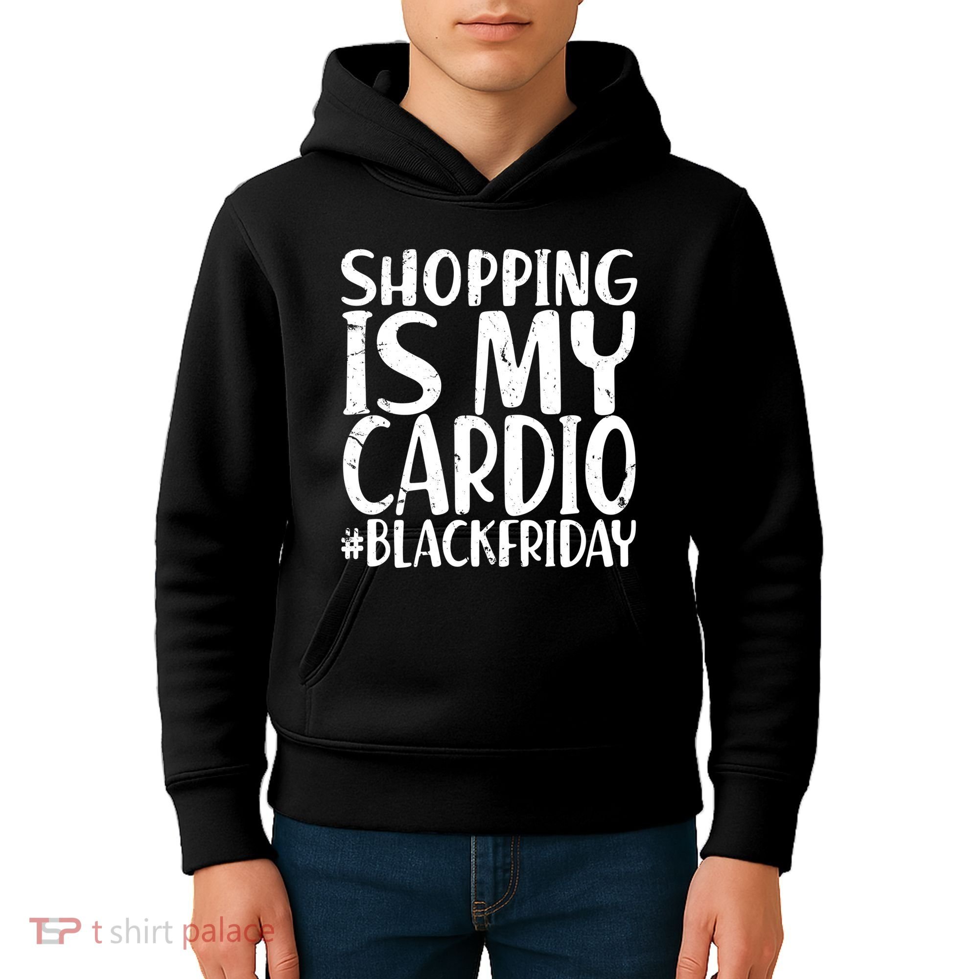 Shopping Is My Cardio Black Friday Kids Hoodie