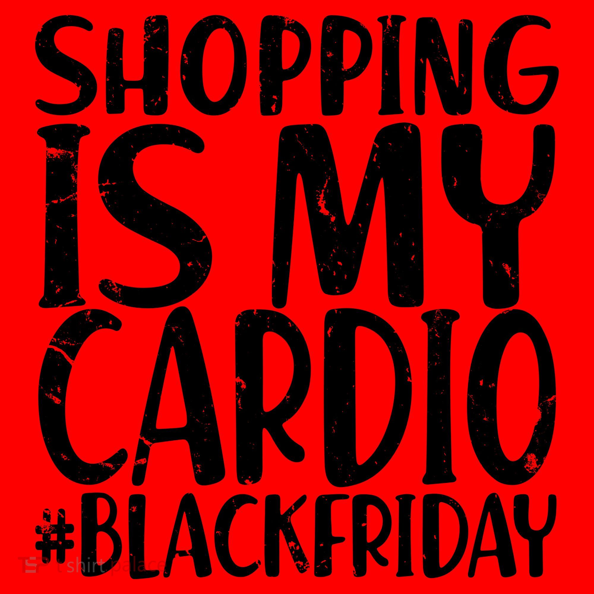 Shopping Is My Cardio Black Friday Santa Hat