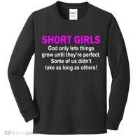 Short Girls Are Perfect Kids Long Sleeve Shirt thumb 0