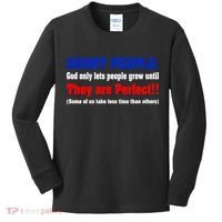 Short People God Only Lets People Grow Until They Are Perfect Kids Long Sleeve Shirt thumb 0