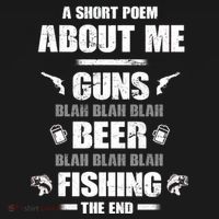 Short Poem Guns Beer Fishing Button thumb 1
