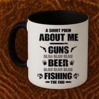 Short Poem Guns Beer Fishing Coffee Mug thumb 2