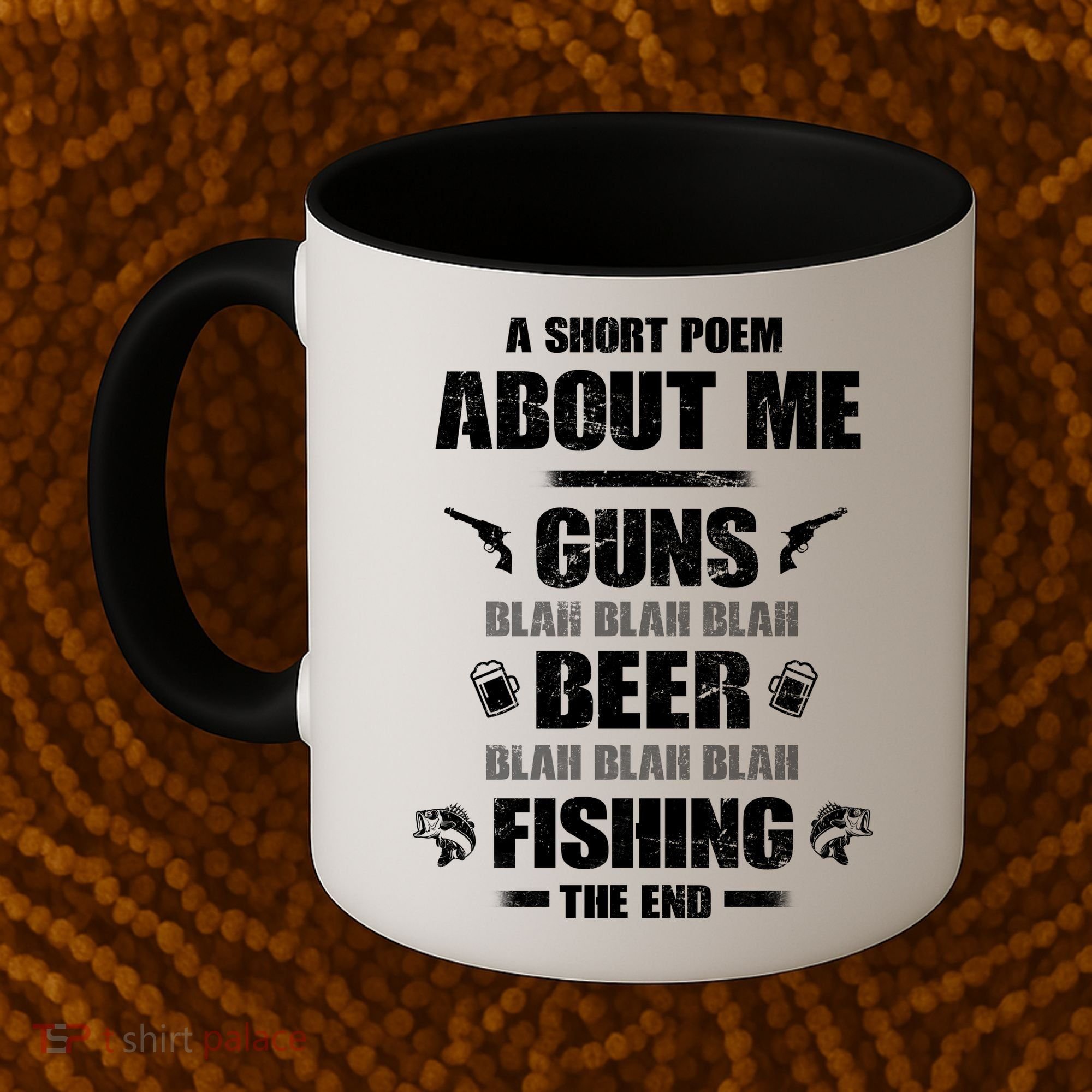 Short Poem Guns Beer Fishing Coffee Mug