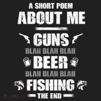 Short Poem Guns Beer Fishing Beanie thumb 2
