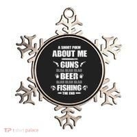 Short Poem Guns Beer Fishing Ornament thumb 0