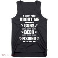 Short Poem Guns Beer Fishing Tank Top thumb 0