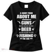 Short Poem Guns Beer Fishing Women's T-Shirt thumb 0