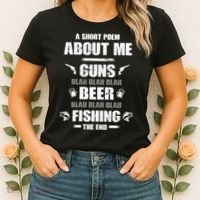 Short Poem Guns Beer Fishing Women's T-Shirt thumb 2