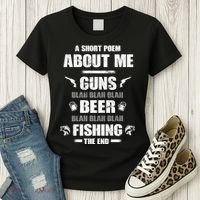 Short Poem Guns Beer Fishing Women's T-Shirt thumb 3