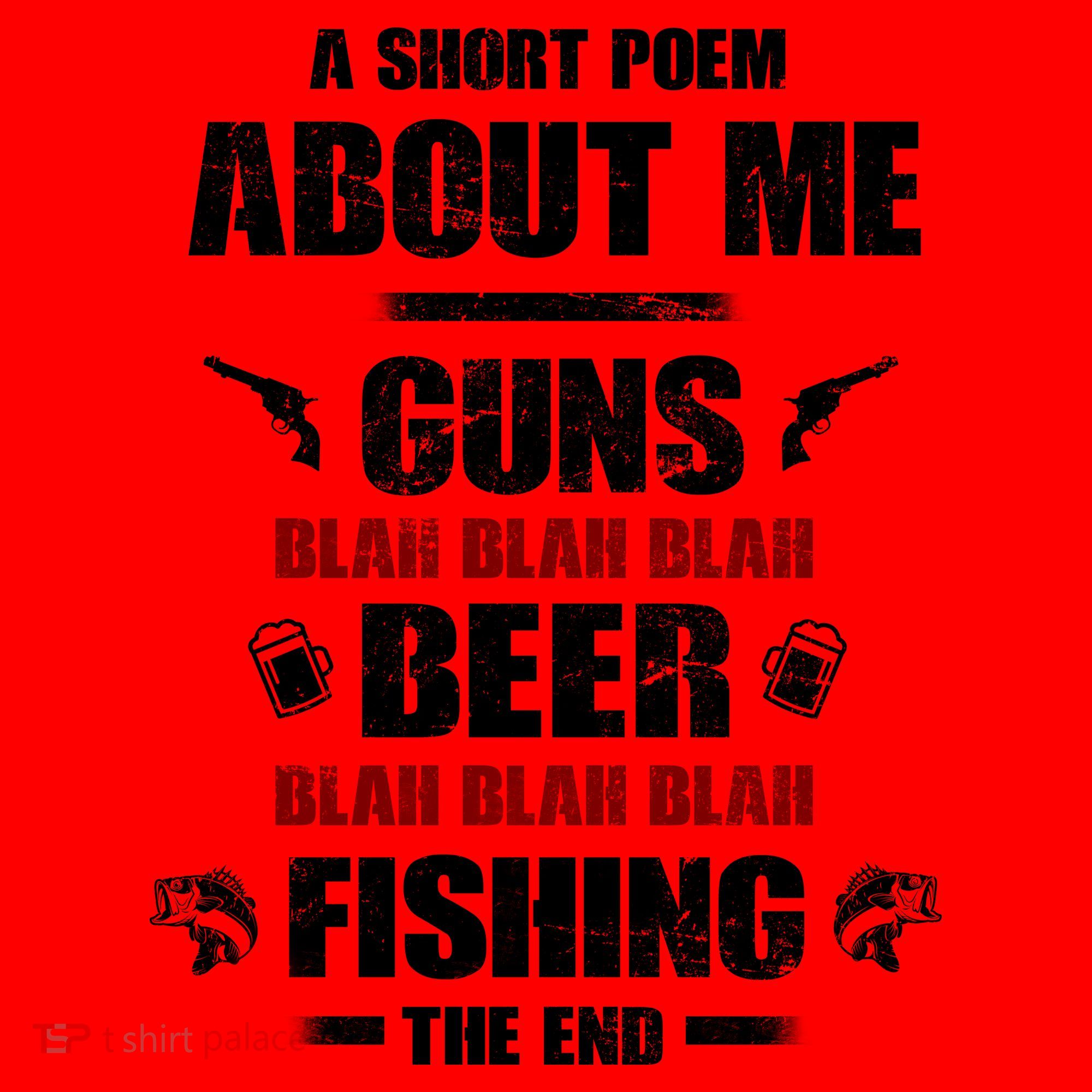 Short Poem Guns Beer Fishing Santa Hat
