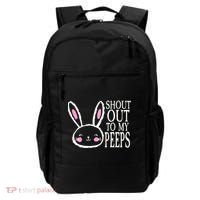 Shout Out To My Peeps Funny Easter Bunny Design Backpack thumb 0