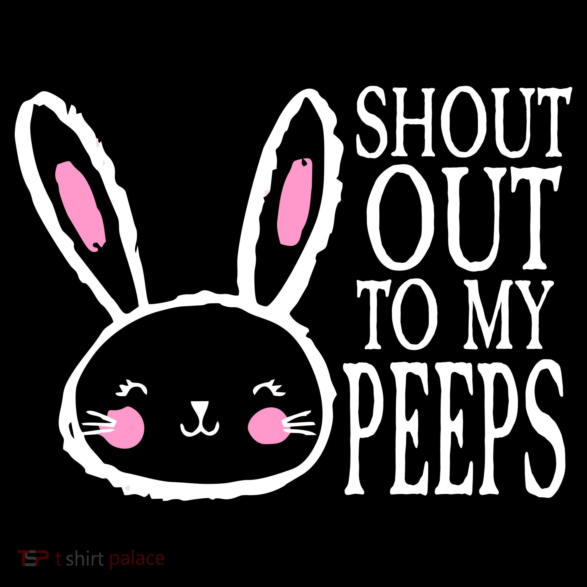 Shout Out To My Peeps Funny Easter Bunny Design Women's Hoodie