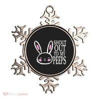 Shout Out To My Peeps Funny Easter Bunny Design Ornament thumb 0