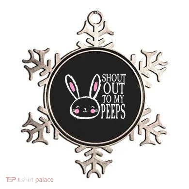 Shout Out To My Peeps Funny Easter Bunny Design Ornament