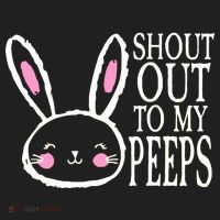 Shout Out To My Peeps Funny Easter Bunny Design Hat thumb 2