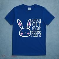 Shout Out To My Peeps Funny Easter Bunny Design T-Shirt thumb 5