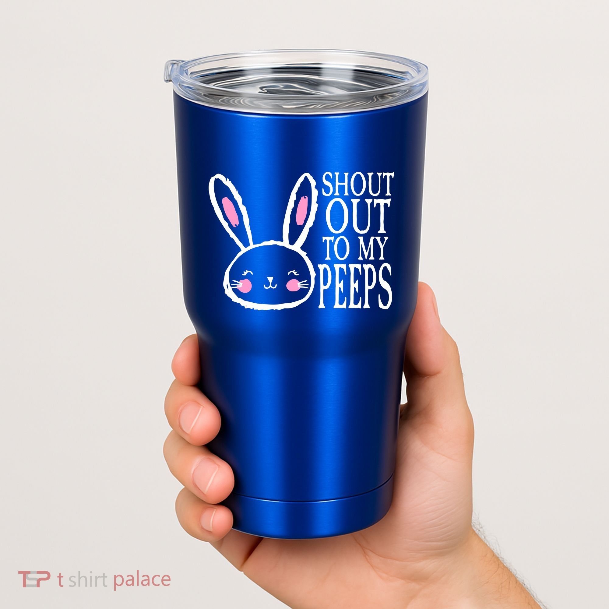 Shout Out To My Peeps Funny Easter Bunny Design Tumbler