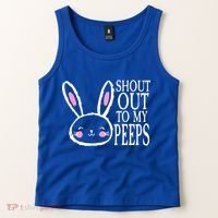 Shout Out To My Peeps Funny Easter Bunny Design Tank Top thumb 2