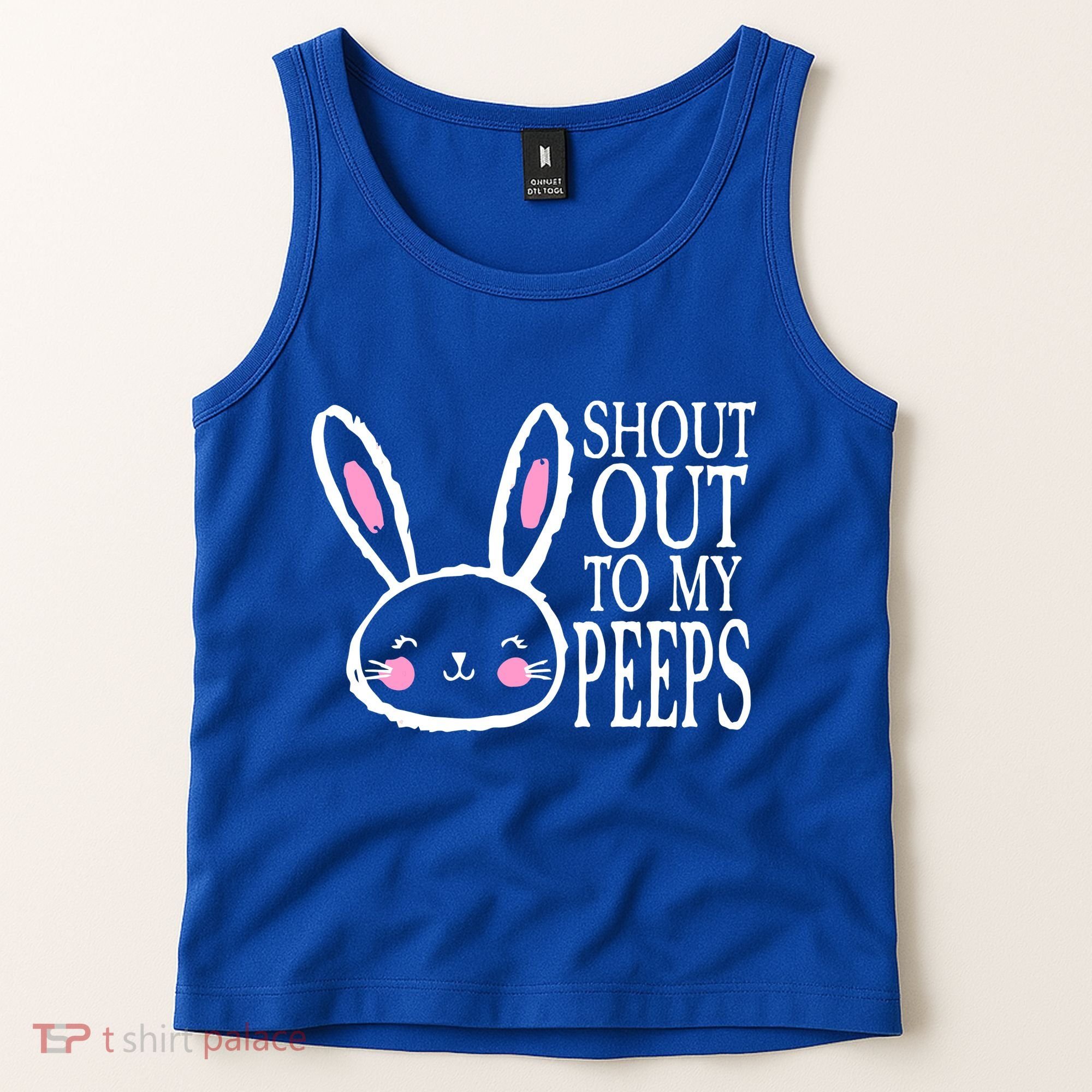 Shout Out To My Peeps Funny Easter Bunny Design Tank Top
