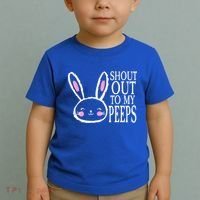 Shout Out To My Peeps Funny Easter Bunny Design Toddler T-Shirt thumb 2