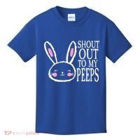 Shout Out To My Peeps Funny Easter Bunny Design Kids T-Shirt thumb 0