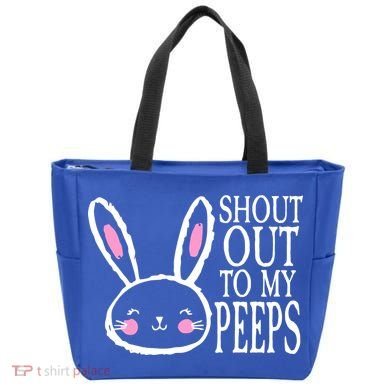 Shout Out To My Peeps Funny Easter Bunny Design Bag