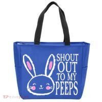 Shout Out To My Peeps Funny Easter Bunny Design Tote Bag thumb 0