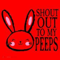 Shout Out To My Peeps Funny Easter Bunny Design Santa Hat thumb 1