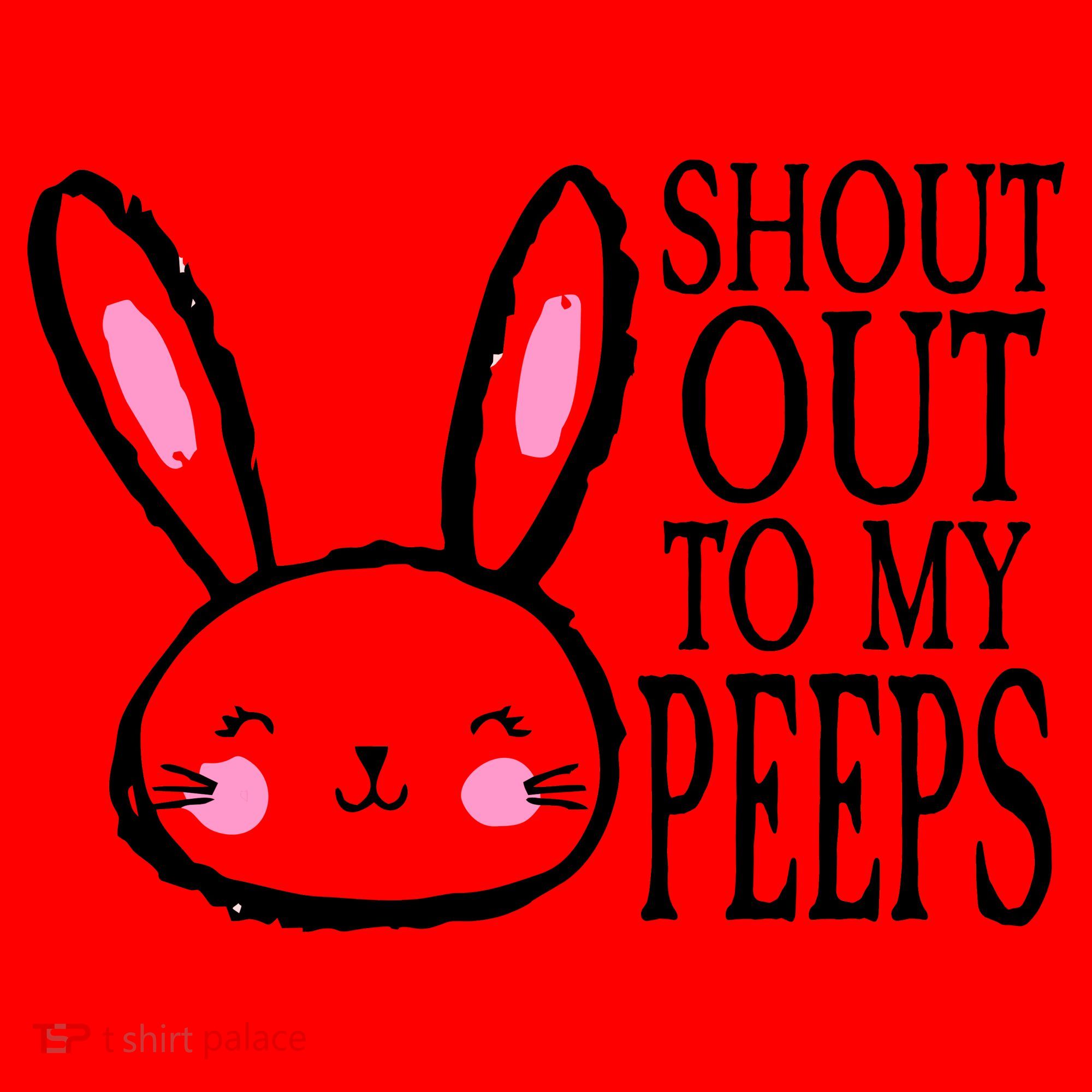 Shout Out To My Peeps Funny Easter Bunny Design Santa Hat