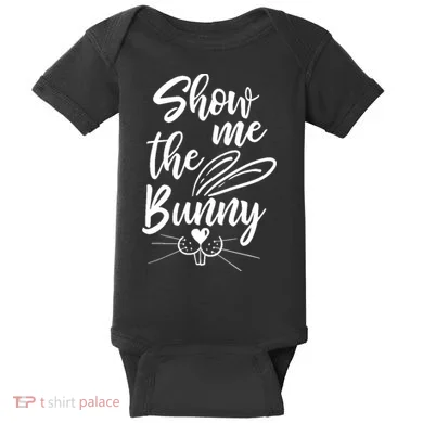 Show Me The Bunny Cute Easter Baby Bodysuit
