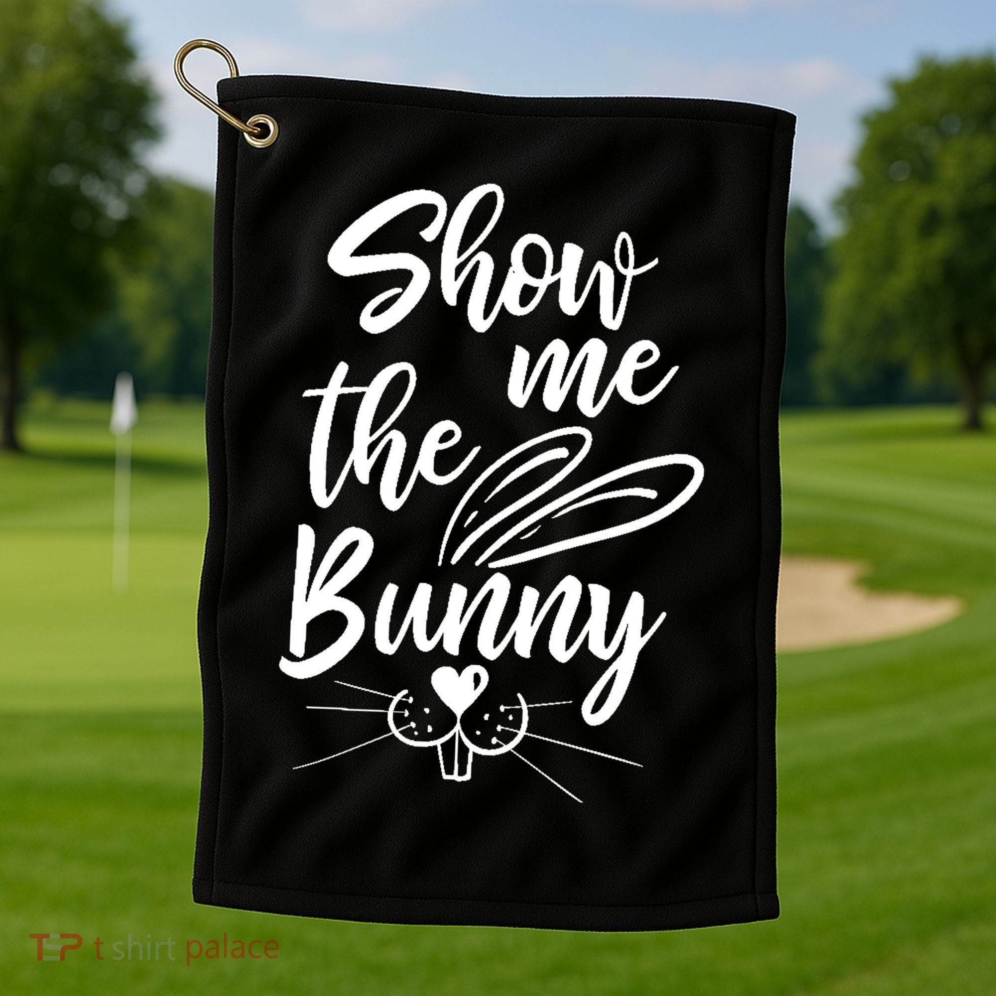 Show Me The Bunny Cute Easter Golf Towel
