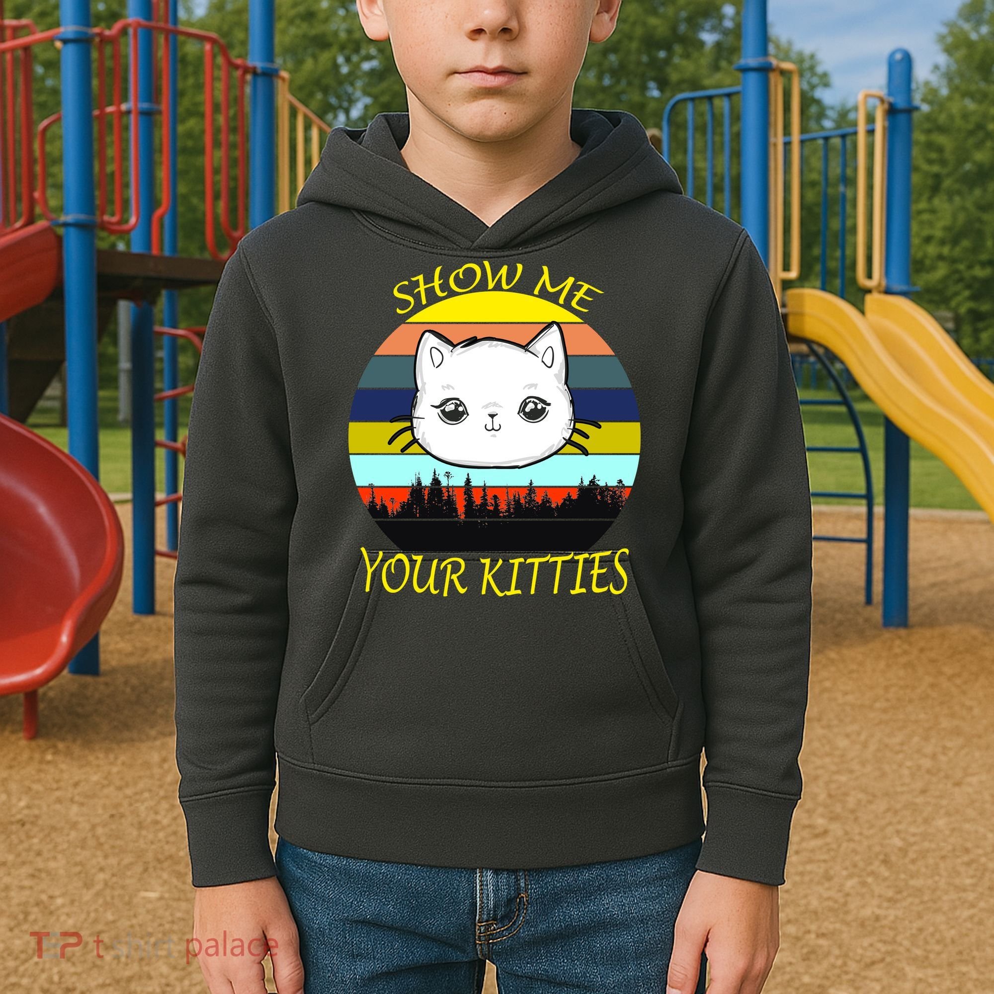 Show Me Your Kitties Kids Hoodie