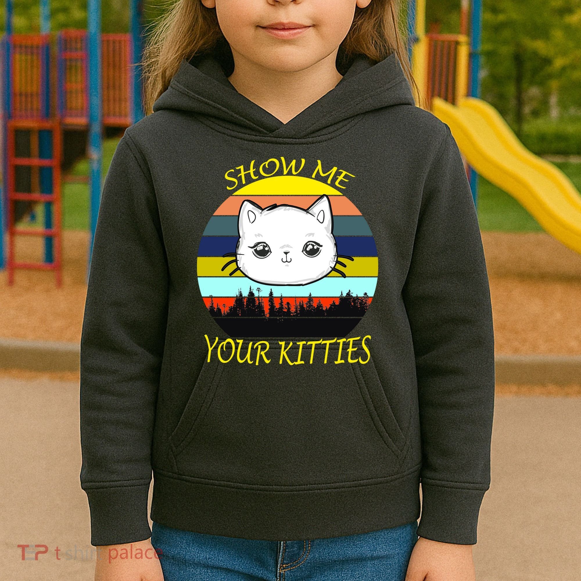 Show Me Your Kitties Kids Hoodie