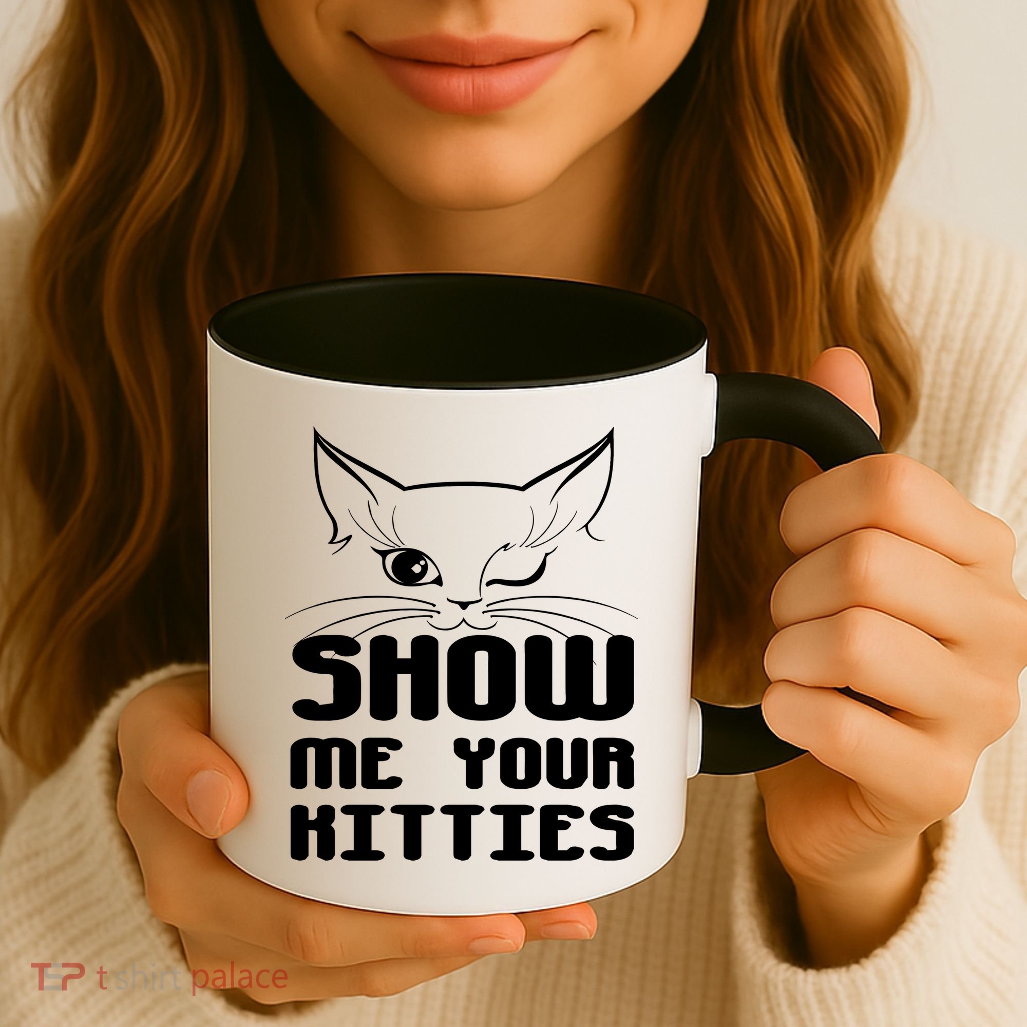 Show Me Your Kitties Funny Cat Coffee Mug