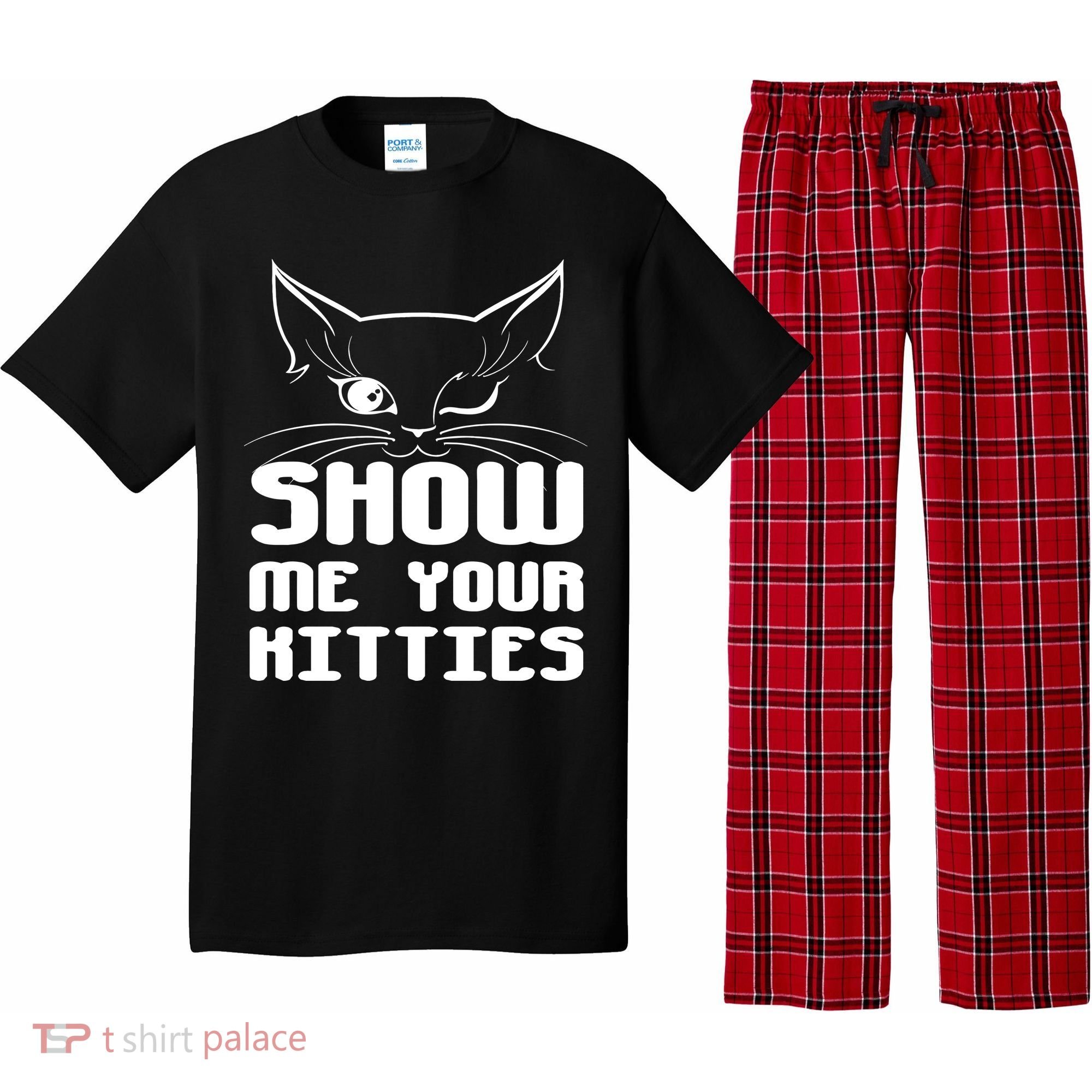 Show Me Your Kitties Funny Cat Pajama Set