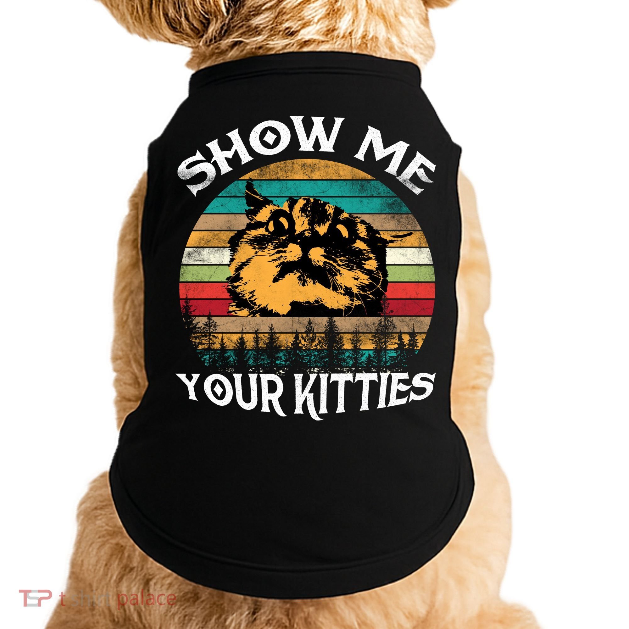 Show Me Your Kitties Retro Cat Lover Doggie Tank