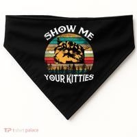 Show Me Your Kitties Retro Cat Lover USA-Made Doggie Bandana thumb 0