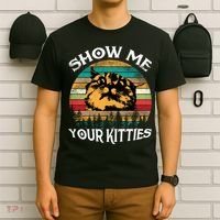 Show Me Your Kitties Retro Cat Lover T-Shirt thumb 6