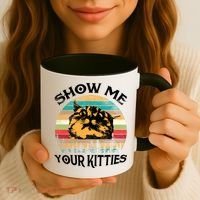 Show Me Your Kitties Retro Cat Lover Coffee Mug thumb 3