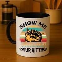 Show Me Your Kitties Retro Cat Lover Coffee Mug thumb 4