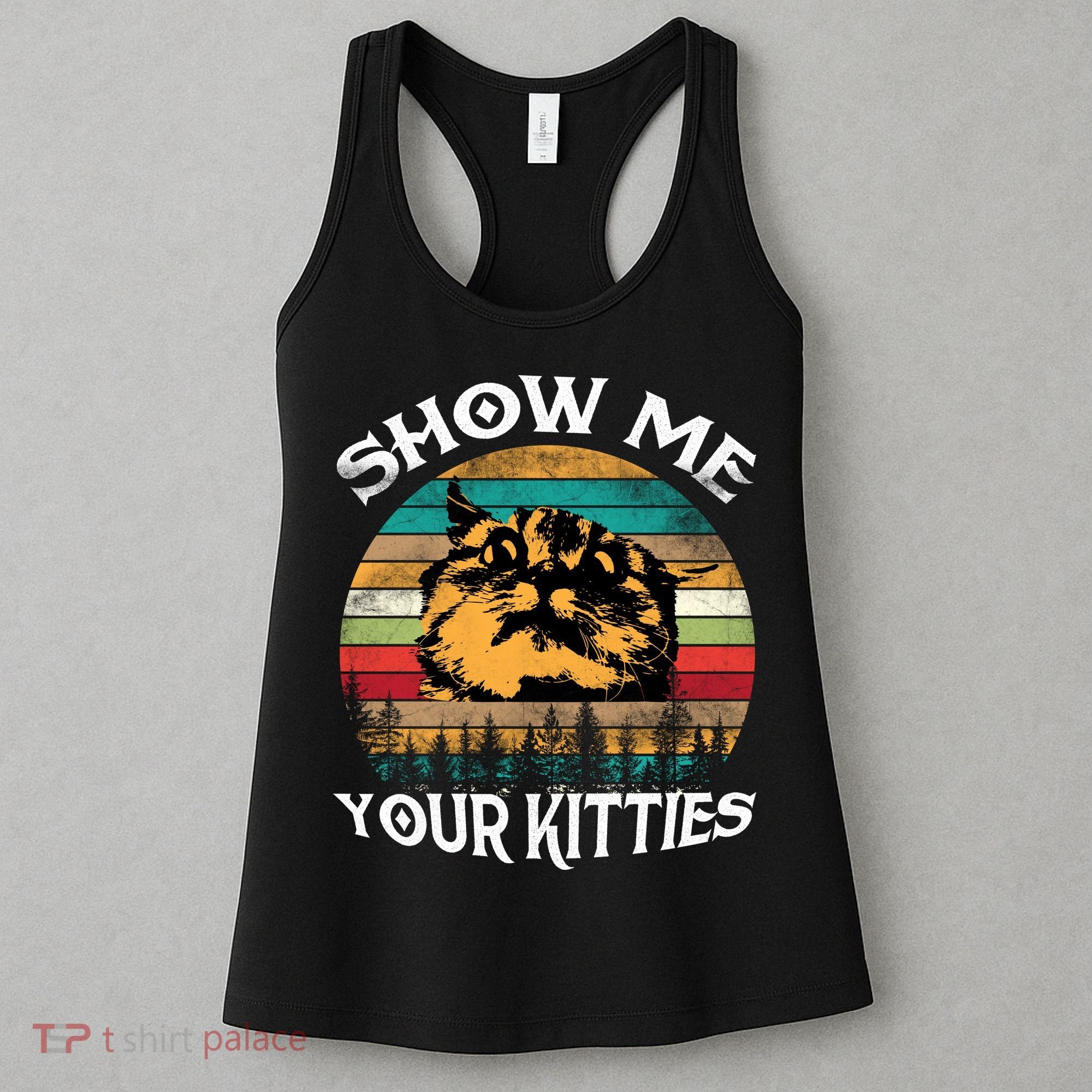 Show Me Your Kitties Retro Cat Lover Women's Tank Top