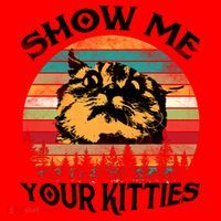 Show Me Your Kitties Retro Cat Lover Santa Hat thumb 1