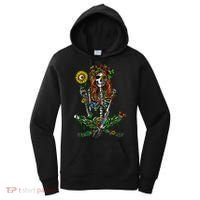 Skeleton Hippie Psychedelic Sunflower Nature Floral Women Women's Hoodie thumb 0