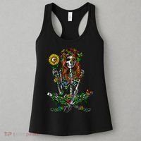 Skeleton Hippie Psychedelic Sunflower Nature Floral Women Women's Tank Top thumb 3