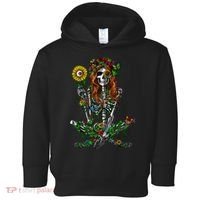 Skeleton Hippie Psychedelic Sunflower Nature Floral Women Toddler Hoodie thumb 0